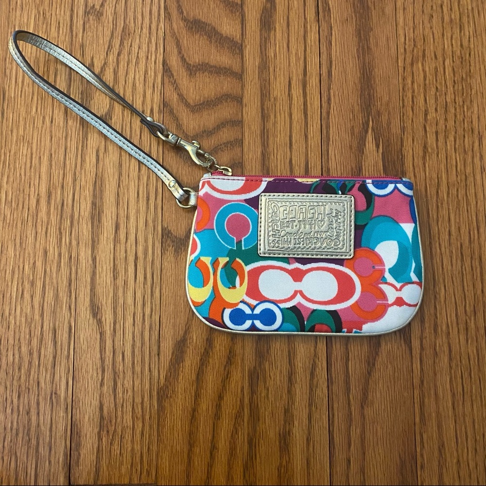 Colorful Coach wristlet